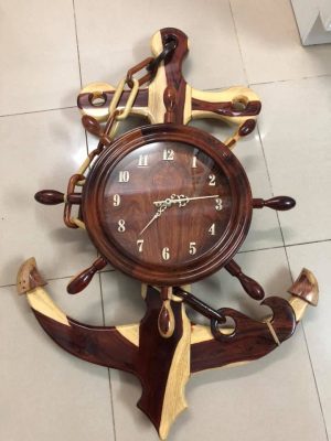 Đồng hồ mỏ neo gỗ cẩm lai