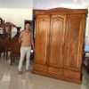 tủ quần áo 3 buồng gỗ căm xe