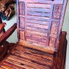 vân gỗ ghế cẩm lai đẹp
