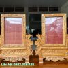 mẫu khung ảnh hoa mai gỗ gõ đỏ không mành cỡ ảnh 20x30
