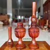 cặp đèn thờ gỗ cao 52cm