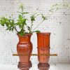 bình cắm hoa bằng gỗ và ống đựng hương gỗ