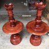 cặp đèn cầy gỗ hương, chân đèn thờ gỗ