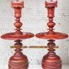 cặp chân đèn gỗ hương cao 50cm