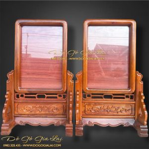 khung ảnh thờ đơn giản gỗ hương