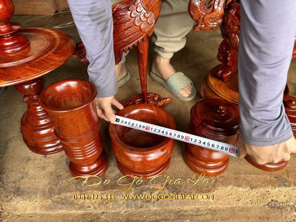 bát hương gỗ đk 17cm