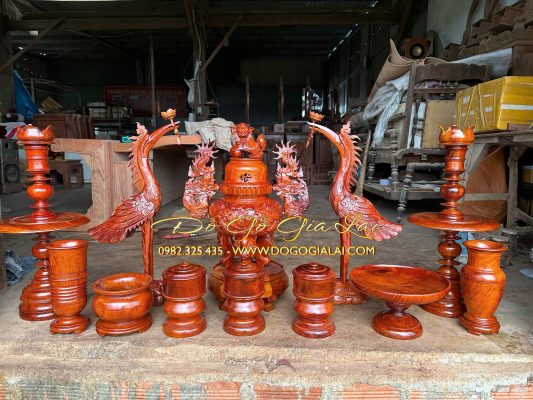 bộ lư thờ cao 61cm, 12 món