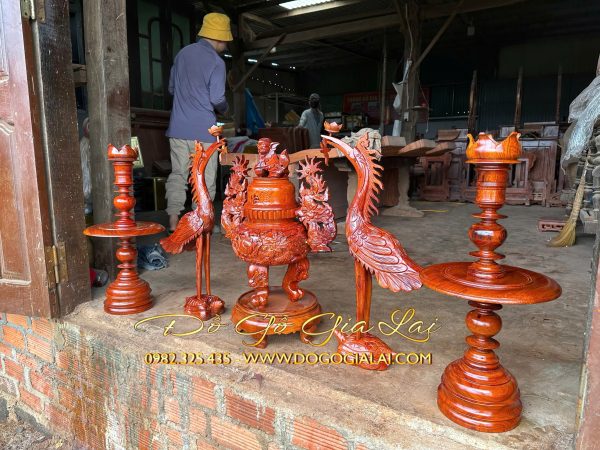 bộ ngũ sự gỗ hương 5 món