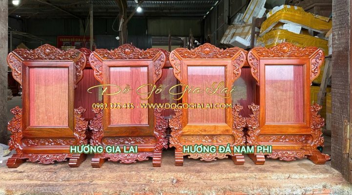 khung ảnh thờ gỗ hương đá và gỗ hương gia lai