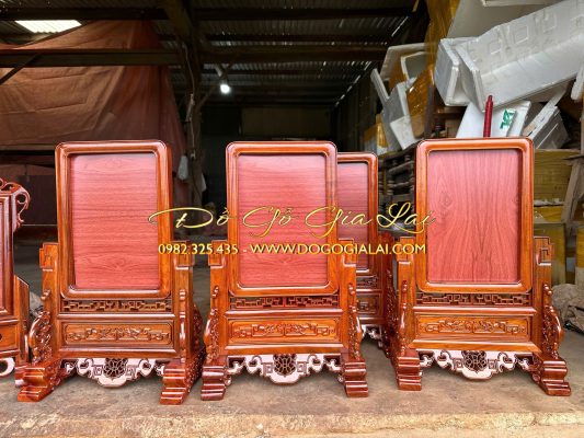 khung ảnh thờ gỗ cao cấp, gỗ hương ta gia lai