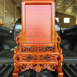 khung ảnh thờ gỗ hương kiểu móc khung bo tròn